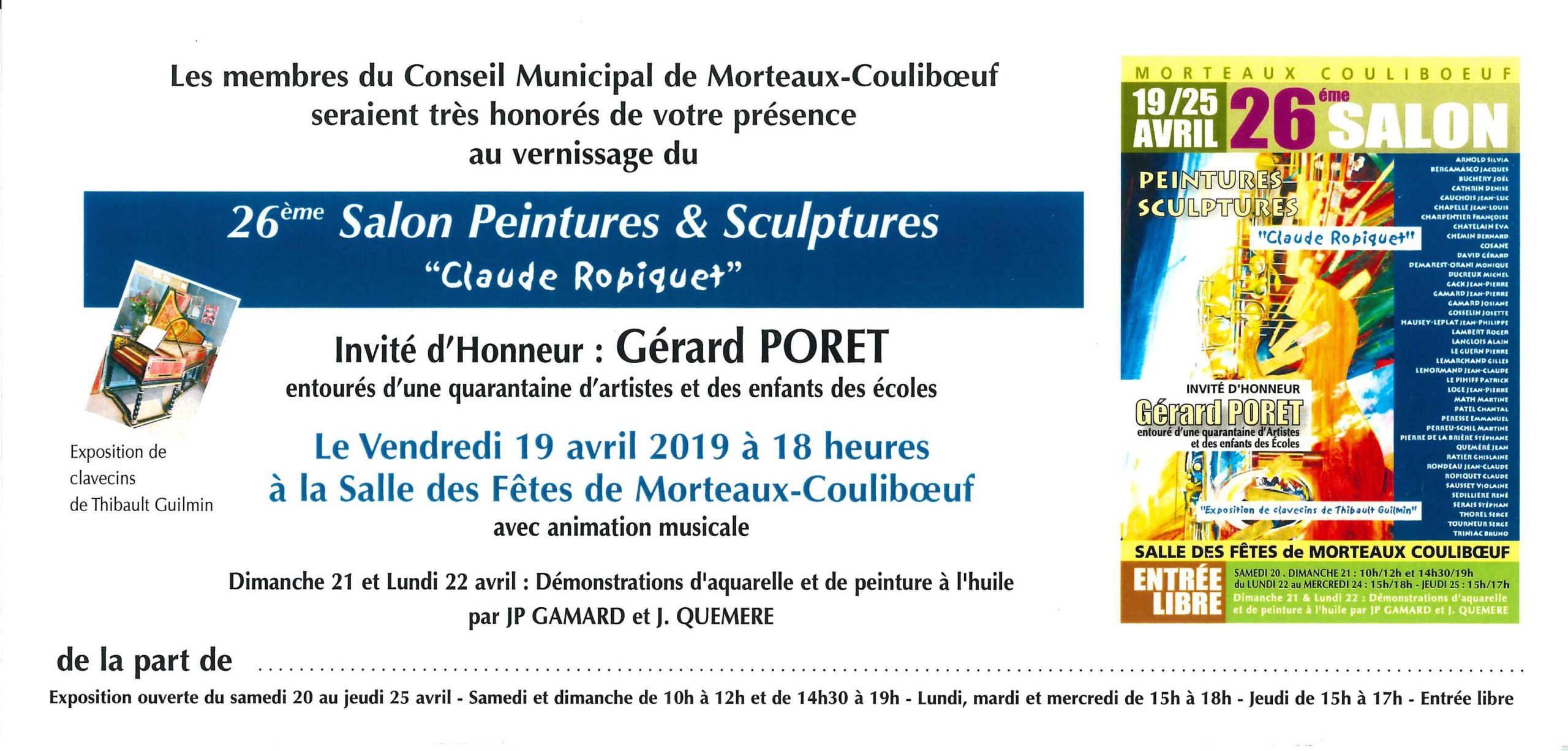 Invitation 26ème salon Morteaux-Couliboeuf