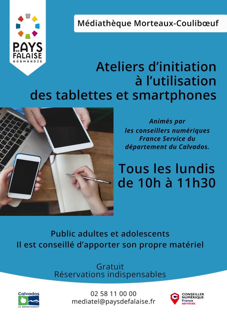 Ateliers tablettes et smartphones @ Médiathèque