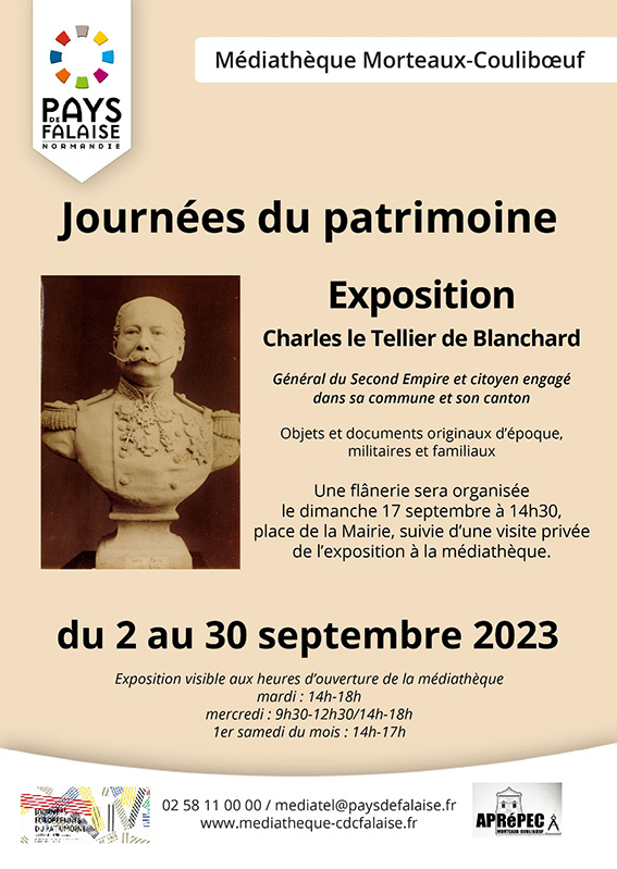 Journees du patrimoine Exposition 2023 Charles Letellier de Blanchard