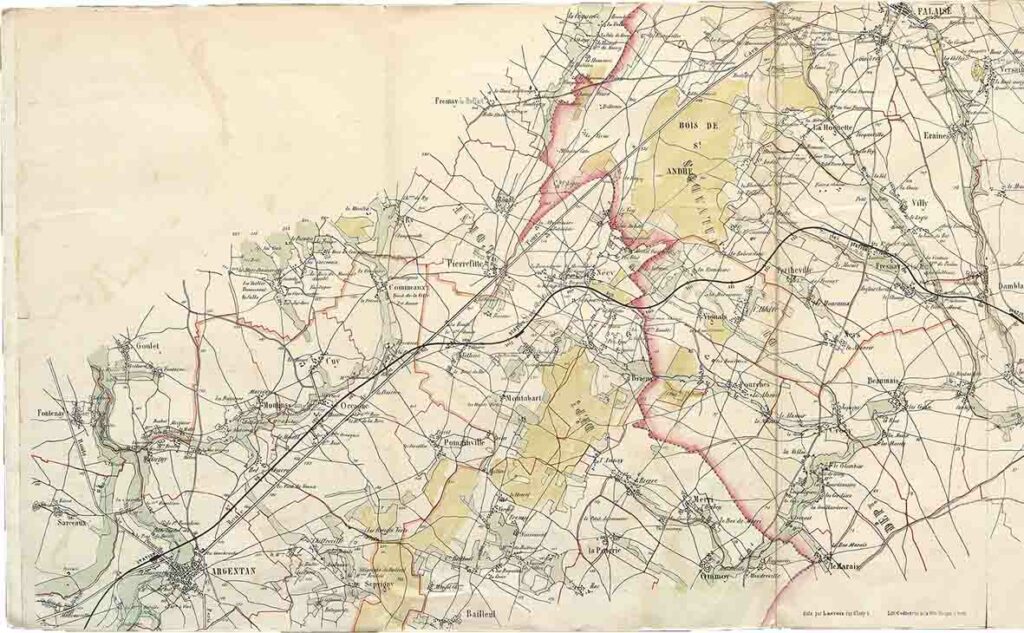 S/2794 - Plan de la ligne entre Argentan et Damblainville