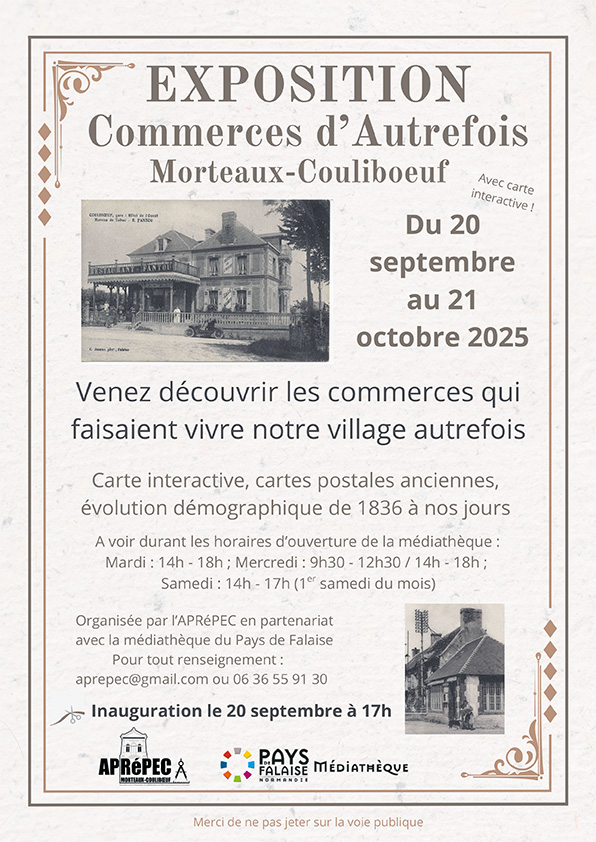 Exposition Commerces d’Autrefois à la médiathèque